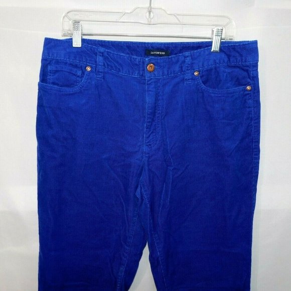 Lands End Womens 12T 12 Tall Blue  Corduroy Pant - Picture 5 of 8